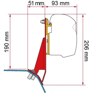 Fiamma adapter készlet Ford Custom V710-hez, F45/F43van árnyékolókhoz Vásárlói kedvenc