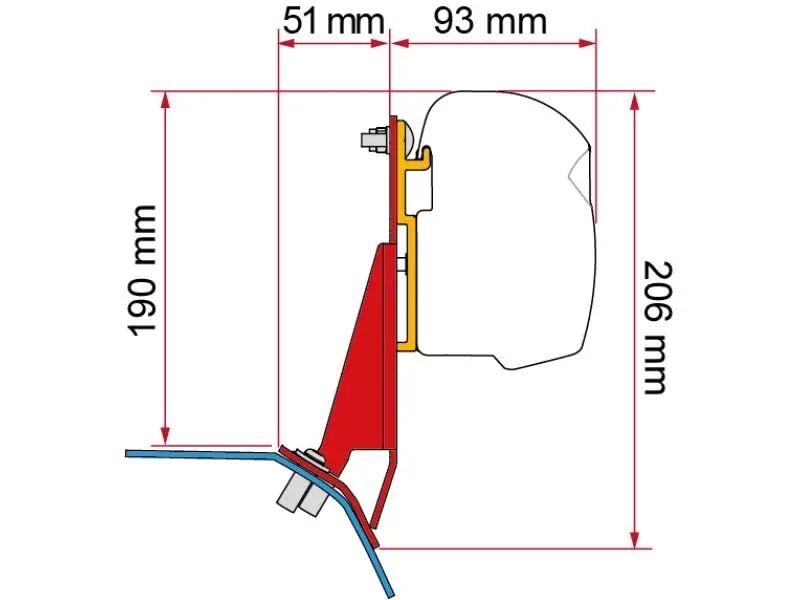 Fiamma adapter készlet Ford Custom V710-hez, F45/F43van árnyékolókhoz Vásárlói kedvenc