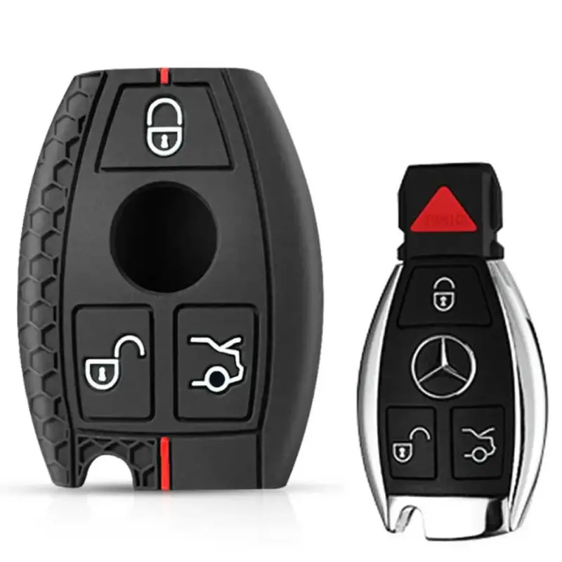 Ajánlat Mercedes 3 gombos szilikontok - Fekete-piros