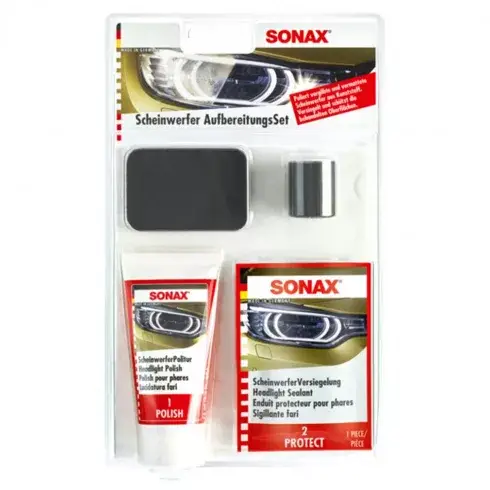 Biztonságos fizetés Sonax Scheinwerfer AufbereitungsSet, fényszóró helyreállító szett 75ml 405941