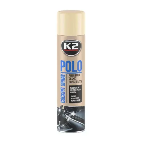 Prémium K2 POLO COCKPIT vanília illatú műszerfal gondozó spray 600ml K406WA