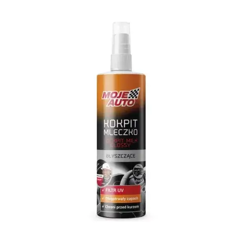 Moje Auto műanyag és műszerfalápoló pumpás fényes fekete spray 300ml 19-615 Expressz szállítás